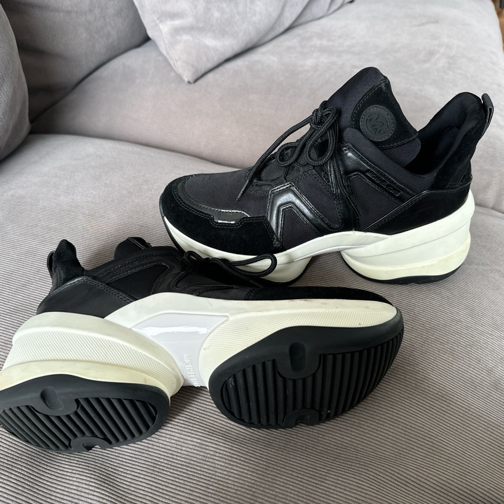 Black and white Michael by Michael Kors chunky heel sneaker
